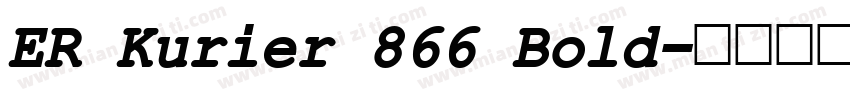 ER Kurier 866 Bold字体转换